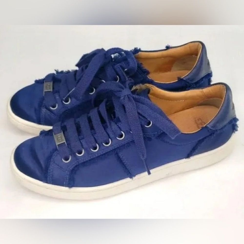 UGG Milo Satin Spill Seam Sneaker, Navy Blue, Women's Size 7